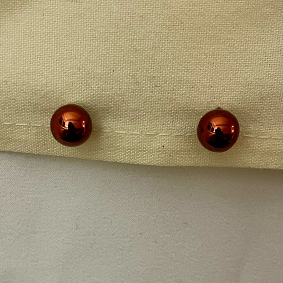 Vintage Copper Ball Stud Earrings - Picture 16 of 16